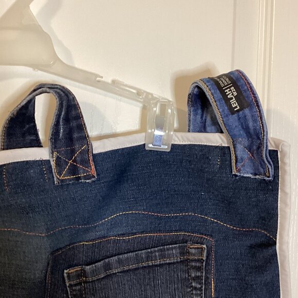 Denim Hanging Wall Organizer With Pockets Makeup Tools Bathroom Kitchen Storage - Picture 6 of 9